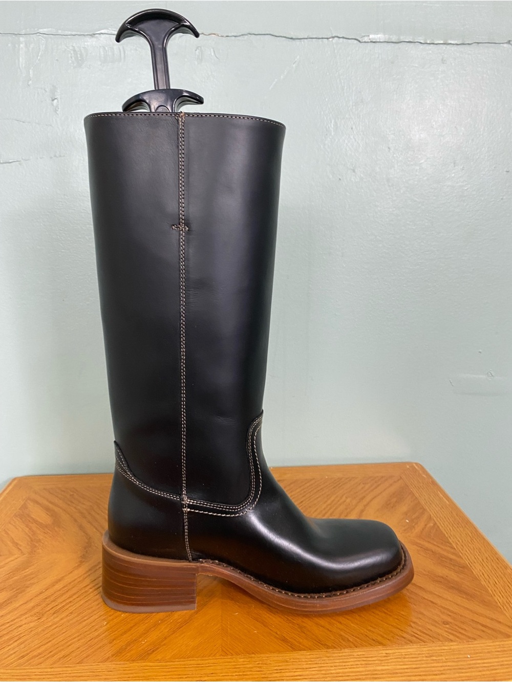 Frye Campus 14L Boots Leather Black Size 7.5 NOSKU - Picture 3 of 10